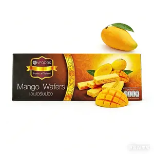 VFOODS Thai Mango Wafer Rolls 120g - Crispy Snack, Sweet Tropical Treat, Perfect Gift