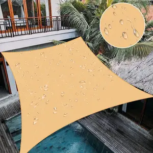 Waterproof Sun Shade Sail UV Block Canopy Awning Mesh Shade Umbrella for Backyard Pool Pergola Kit Deck Patio Cover Garden Carport Outdoor Activities and Facility