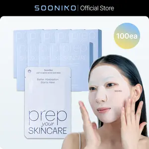 SOONIKO Rebalance Prep Mask for Skin Barrier (10BOX/100EA) - Korean Derma Hydration, Replenish & Repair, Korean Daily Absorption Sheet-Mask, Non-sticky, Calming for Oily & Sensitive Skin