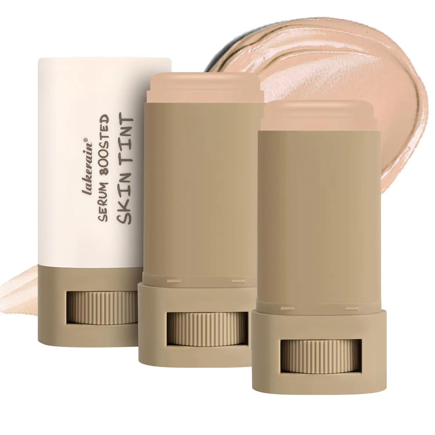 2PCS Foundation Stick Beauty Balm Serum Boosted Skin Tint, Solid Tinted Moisturizing Serum Contour Stick, Natural Fit, Moisturizing & Concealing Foundation Sticks ( # 04)