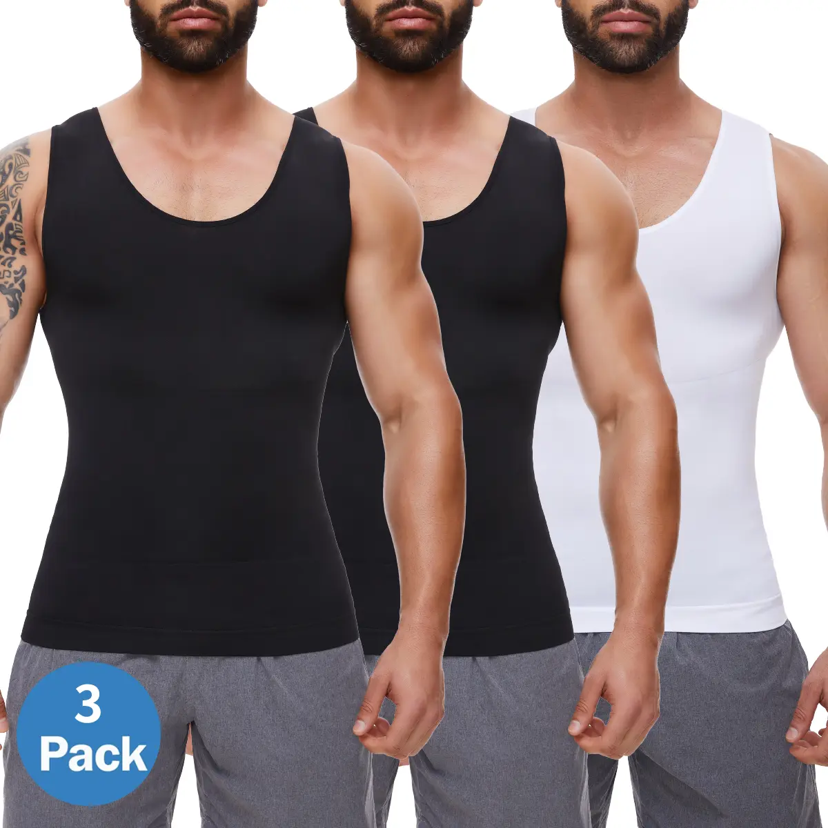 Black (2 Pack)+White