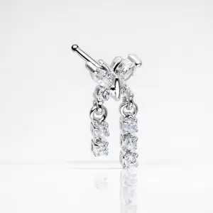 Butterfly Dangling Nose Bone Stud Nose Piercing Nose Ring