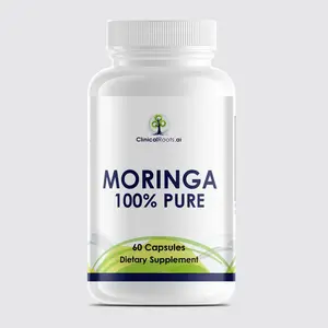 ClinicalRoots.ai Moringa 100% Pure – 60 Capsules for Energy, Immune Health & Overall Wellness – Pure Moringa Supplement