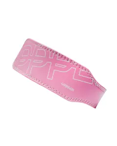 UPPPER Lifting Belt Pink - Microfiber Leather, Double-Prong Buckle, 4" to 2.5" Tapered, Weightlifting Support