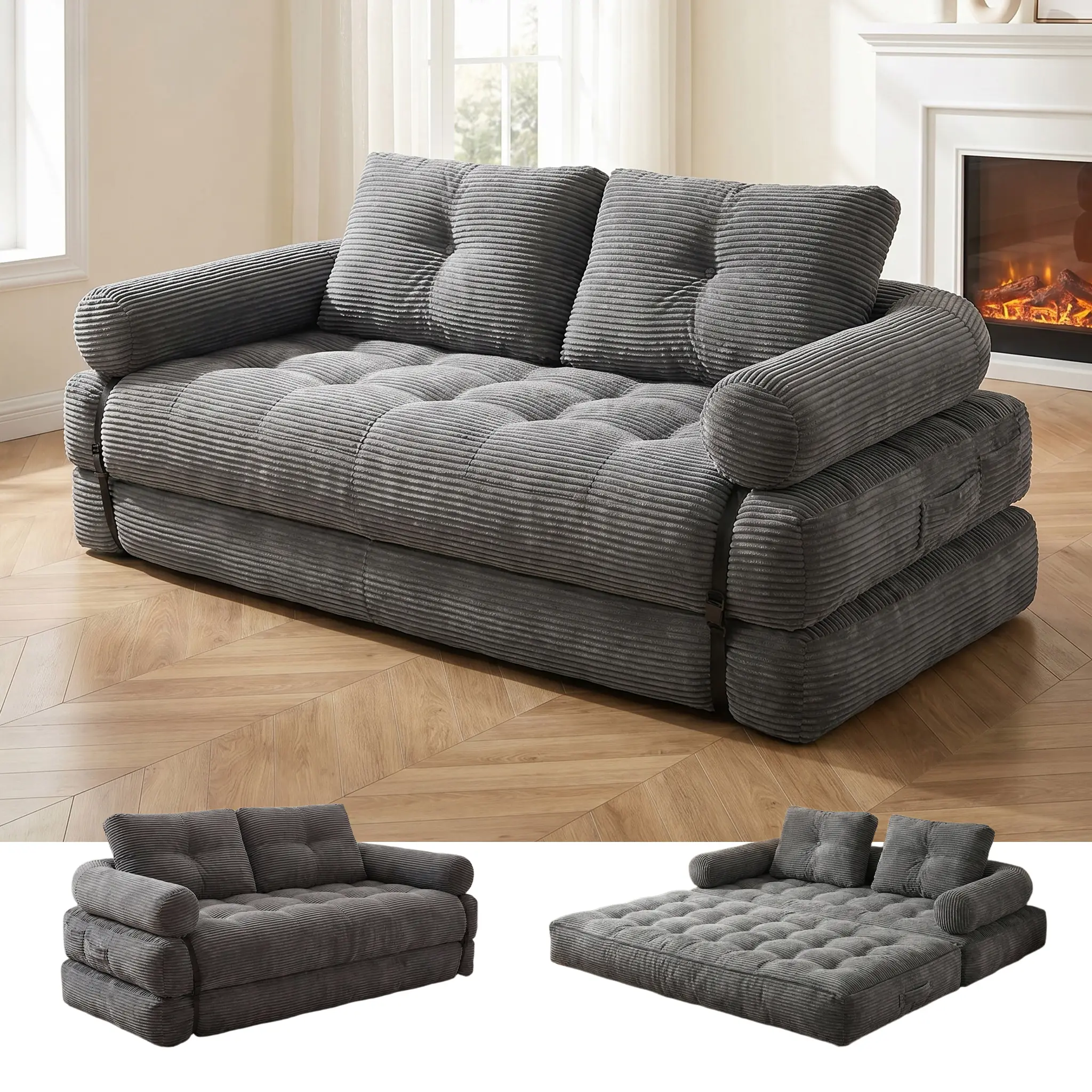 Comfy Floor Sofa Lounge Bedroom Chair Soft Bon Less Compression Furniture for Living Room Cozy Comfortable Versatile Use