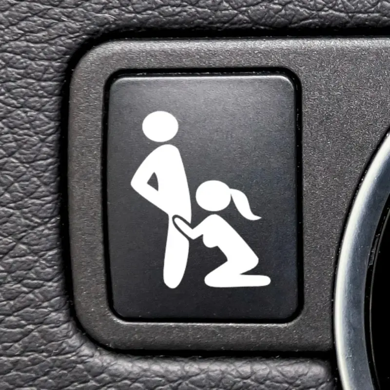 Funny Car Prank Decal - Blank Button Stickers for Car Buttons Funny Car Prank Decal - Blank Button Stickers for Car Buttons