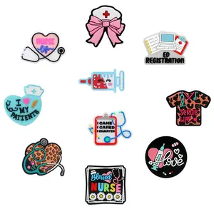 10pcs Nurse Doctor Theme Silicone Beads, Cross Hat Stethoscope Design, DIY Jewelry Making, Health Professional Gift, DIY Beading Accessories (no Pen Included)