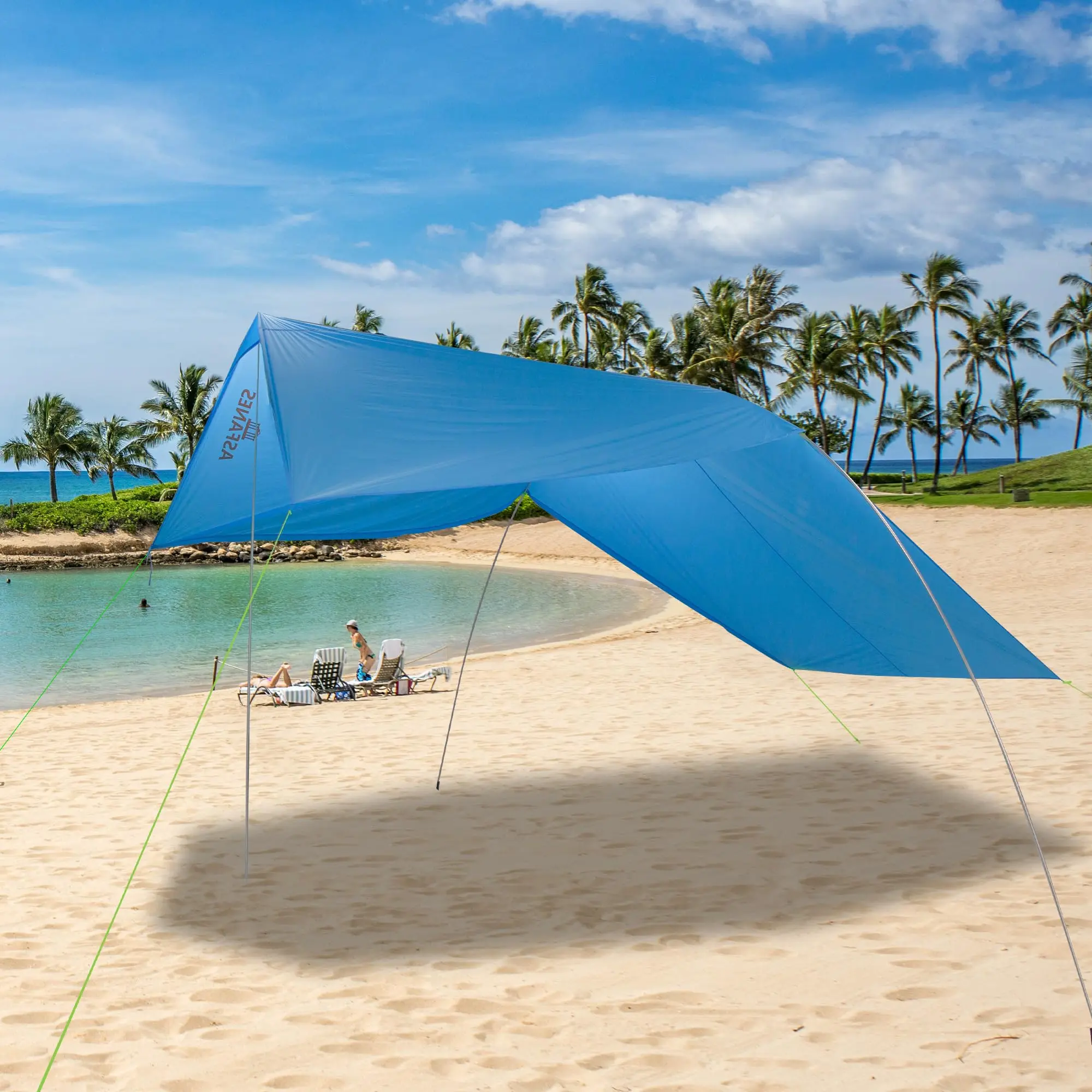 Beach Canopies Sun Shelter UPF50+Protection Windproof Waterproof Adaptable to Beaches,Lakesides&Car Canopy New and Improved canopy camping  equipment