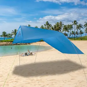 Beach Canopies Sun Shelter UPF50+Protection Windproof Waterproof Adaptable to Beaches,Lakesides&Car Canopy New and Improved canopy camping  equipment