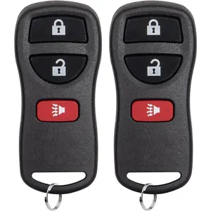 Replacement Key Fob Keyless Entry Remote Compatible with Nissan Xterra Titan Armada Frontier Quest Sentra Infiniti FX35 FX45 QX4 3 Buttons Car Key KBRASTU15, 2-Pack