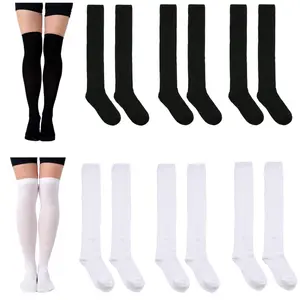 6/3 Pairs Women's Elegant Thigh-High Over-the-Knee Socks,Extra Long Boot Stockings Set,Women Leg Warmer Sock of Daily,Hang Out,Travel,Halloween Christmas Party Gifts,Hand Tools Kits