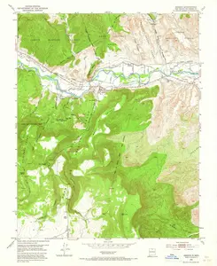 Abiquiu New Mexico USGS Topographic Quadrangle Map, 1953, 1:24000