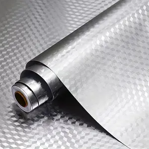 Kitchen Wallpaper Stickers Self Adhesive Aluminum Foil Oil Proof Waterproof Stickers for Countertop Drawer Cabinets Shelf Line Decorative