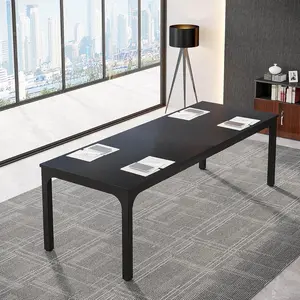LustreC 6.5FT Conference Table, 78.7 Inche Rectangle Meeting Seminar Table,Black Large Business Tables for 6-8 People (Only Table)