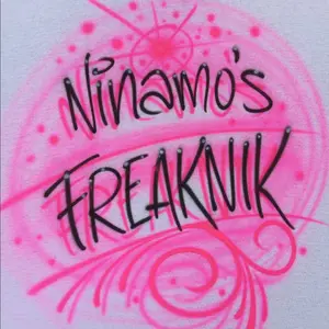 Airbrush Hot Pink Swirls Name Design T Shirt