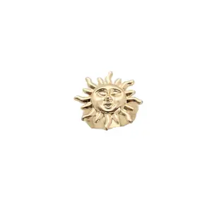 TFJ Women Ring Trendy Fashion Jewelry Gold Metal Sun Rise Set One Size Fits All Elastic Band Beach Ocean