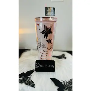 2023 Christmas Collection AUTHENTIC NEW STARBUCKS Moon and Stars Cold Cup Tumbler with Customizable Lid***Limited Edition Holiday Tumbler*