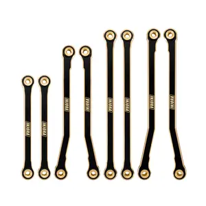 INJORA Black Brass Steering Links for 1/18 Redcat Ascent-18 APEX Scout II