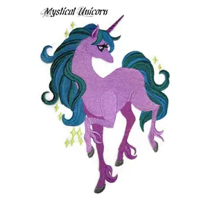 Custom Legendary Mythical Unique [Mystical Unicorn] Embroidery Iron On/Sew Patch (9.14" x 7")[Made in USA]