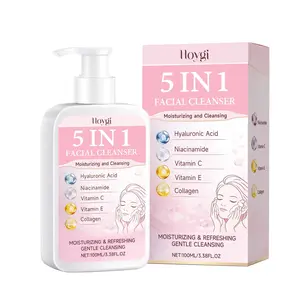 Hoygi Five-In-One Moisturizing Cleanser (100ML), Rich Foam Lightweight Texture, Daily Gentle Facial Cleaning, Hydrating Face Wash