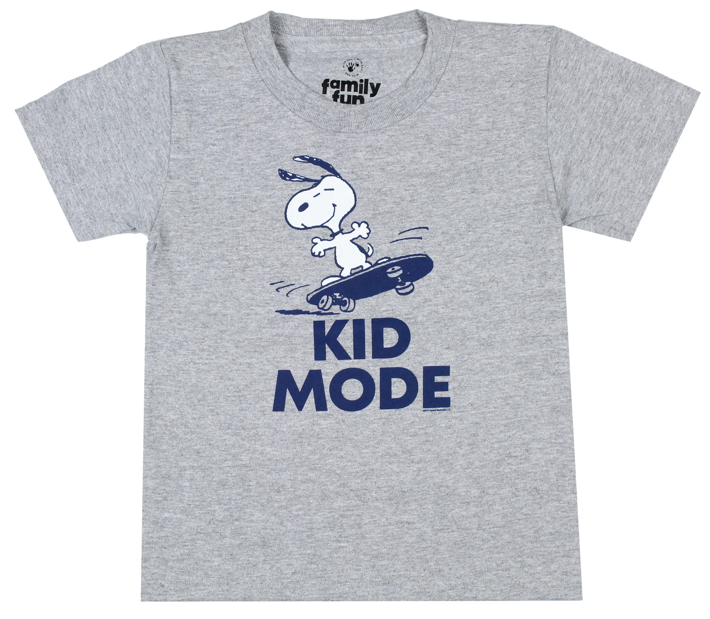 Peanuts Toddler Boys' Snoopy Kid Mode Skateboarding Graphic T-Shirt, Casual Comfy Shirt, Graphic Print Shirt