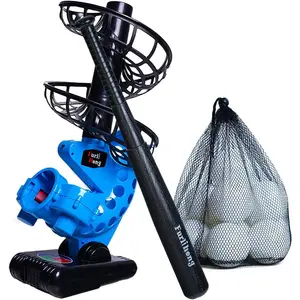 380BH Baseball Pitching Machine, Battery Powered, Angle Adjustable, Comes with Bat and One Dozen Training Balls, for Kids and Beginner