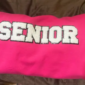 Senior chenille patch sweatshirt