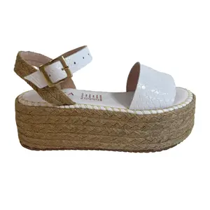 white platform sandals | Albany Jute