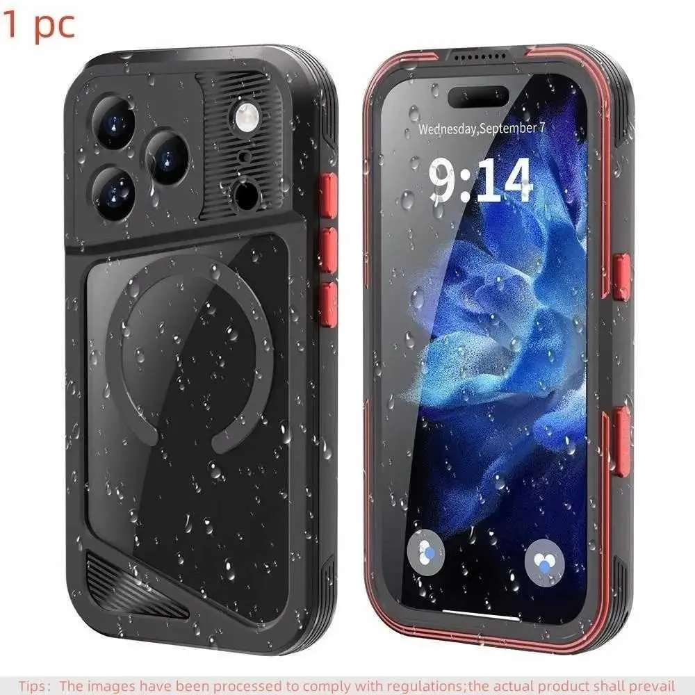 Metal Waterproof Protective Phone Case Cover Casing for Smartphone For iPhone 17 Pro Max, iPhone 17 Air, iPhone 17 Pro, Magnetic Wireless Ch HNX91PLXC