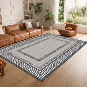 Exquisite square printed velvet carpet, versatile decorative style for home, commercial and indoor use, available in multiple sizes, machine washable,soft and not easy to shed, convenient and practical, Decorative Area Rug