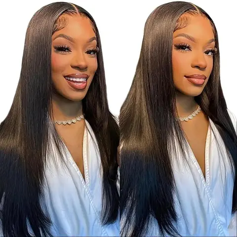 YMSGIRL 26'' Layered Straight Human Hair Glueless Wig - 5*5 HD Ultra-Transparent Lace Closure, Pre-Plucked With Precision, Perfect For Daily Glamour
