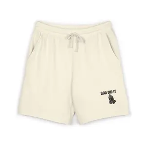 Prayer Hands 'God Did It' Fleece Sweat Shorts