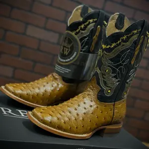 070 Ave Miel Plaza Print Vaqueras de Mexico Western Boots Ranch Life Footwear