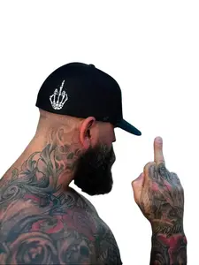 TheDriveClothing FU SIDE STYLE FLEXFIT HAT – Flexfit Trucker Hat, Black Side Style Fitted Cap, Breathable Mesh Back, Mid-Profile Unisex Streetwear