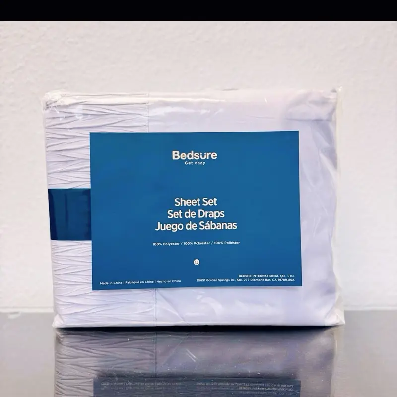 Bedsure Super Soft Polyester Minky Sheet Set - Cozy Machine Washable Bedding Set, Non-Chlorine Bleach Safe Sheets