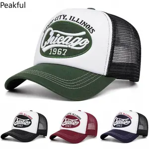 Embroidered Baseball Cap for Men Lightweight Breathable Mesh Back Trucker Hat for Outdoor Sports Casual Casual Wear