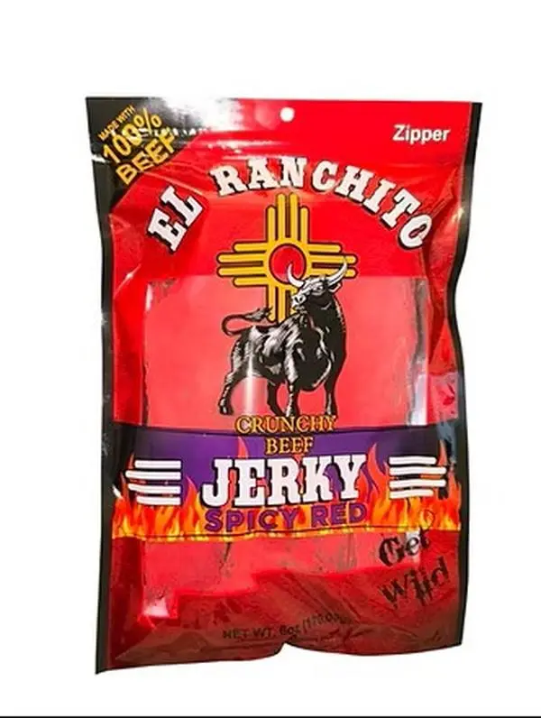 Spicy Red El Ranchito Crunchy Beef Jerky Net Wt. 2 oz