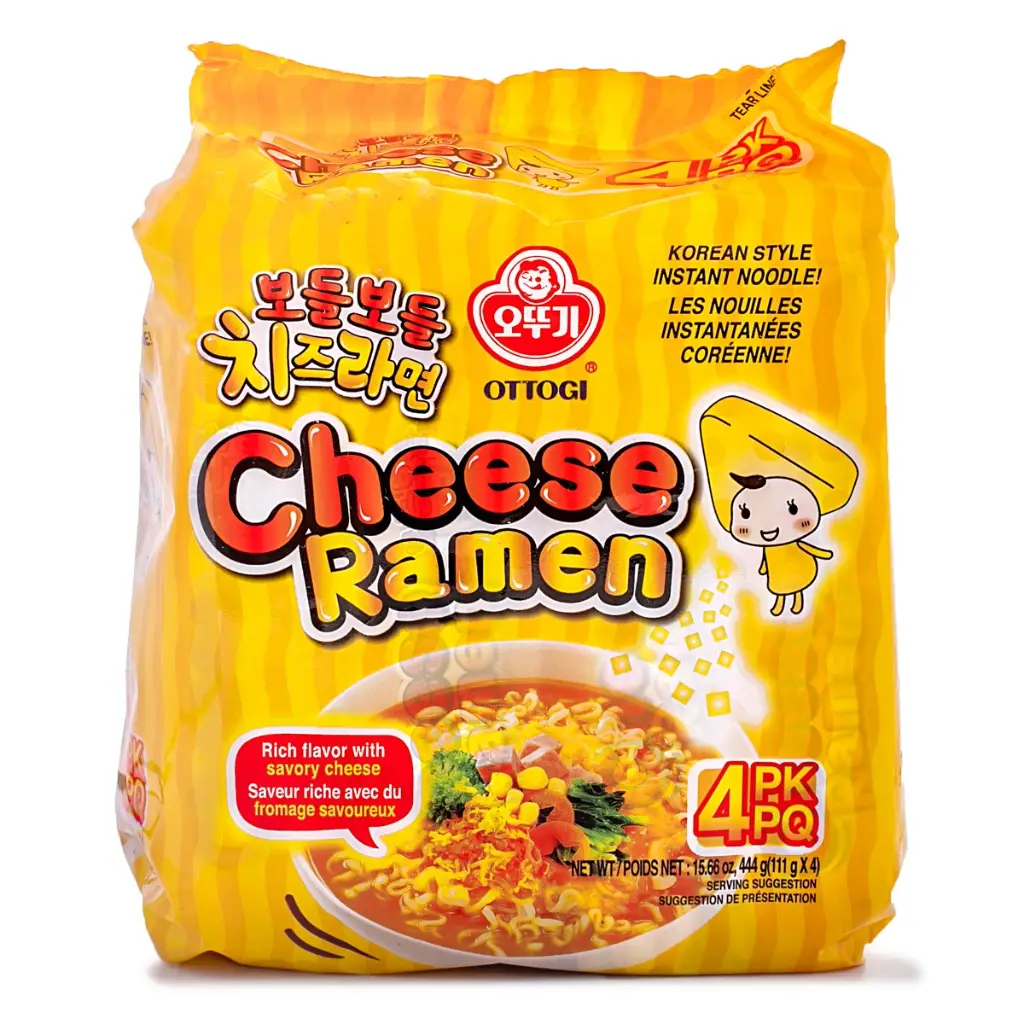 Ottogi Cheese Ramen 4pk - Creamy Korean Instant Noodles Food Pansit Chewy