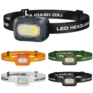 Portable Outdoor Headlamp, USB Rechargeable COB Headlight with Motion Sensor, Lightweight Adjustable Strap, Ideal for Camping, Running, Fishing