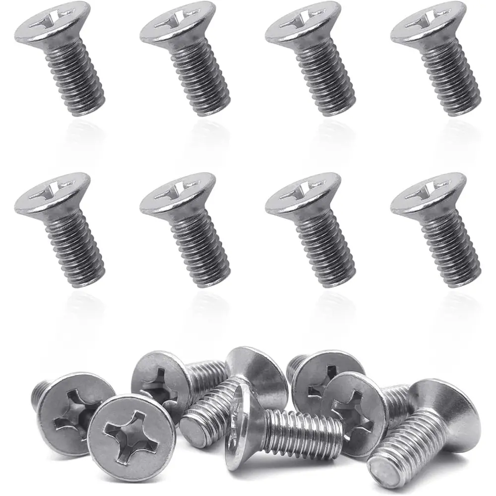8pcs Stainless Steel Brake Disc Rotor Screws, Rustproof Retaining Screws (Part # Replaced 93600-06014-0H, OEM Matched) Compatible with Honda, Acura, Volkswagen, Audi, Hyundai, Kia for Front & Rear, High Strength