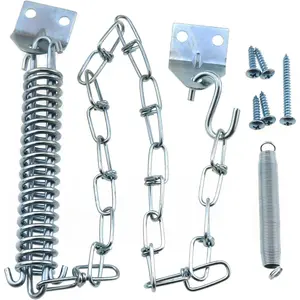 1 Set of Spring  Screen Door Chain Set  Windproof Door Chain Heavy Duty Storm Door Hardware Suitable for Wooden Door Aluminium Door Composite Door