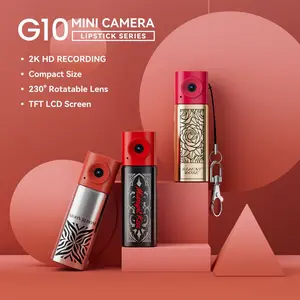 High-Definition Mini Portable Hanging Camera, Thumb Camera with Screen, Rotatable Lens, Photo and Video Recording, Compact Design