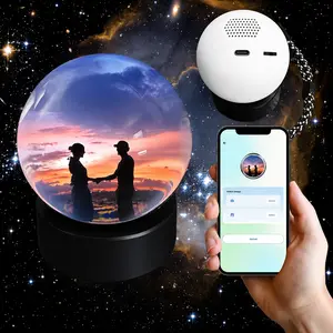 Memory Orb Crystal Ball Video Player 2.7" 3D Digital Display Sphere with WiFi Upload Photos Videos from Phone Personalized Gift for Anniversary Birthday Christmas Couples Pets Memorial Decor Glass Magical 3D Display - Boxes