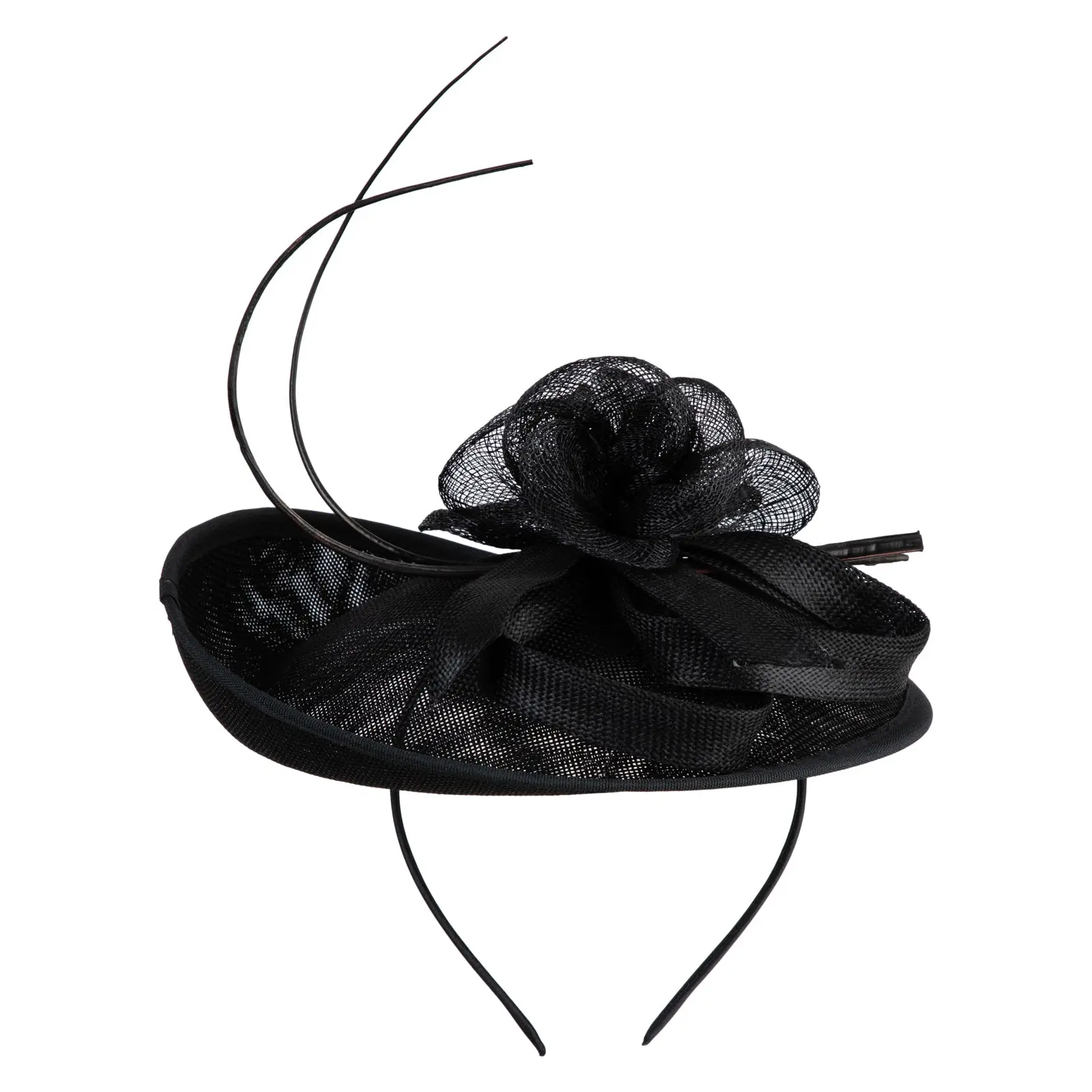 Women's Oversized Base Poly Sinamay Oval Disc Fascinator