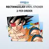 Styled Cards Anime rectangle vinyl sticker High Quality Vinyl Holographic Design 2 per pack