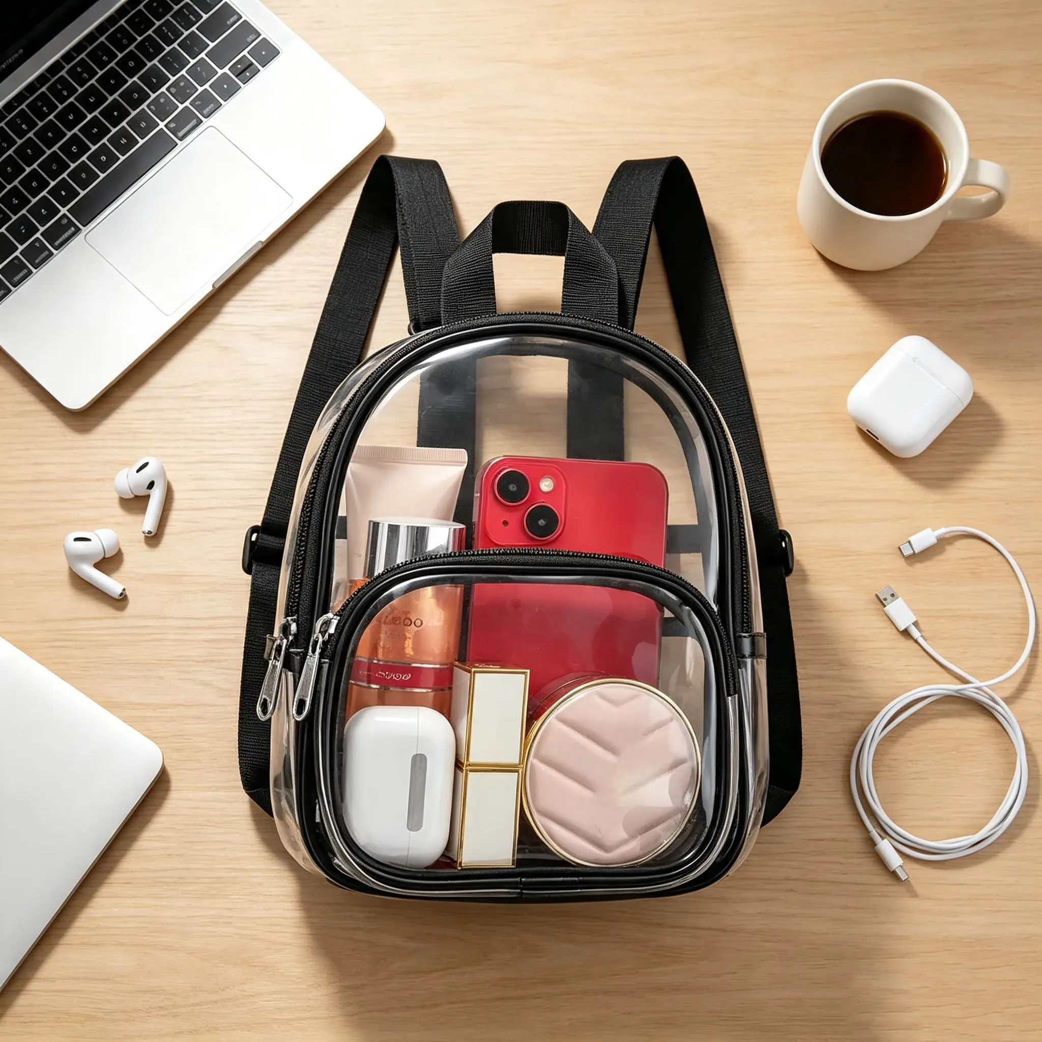 Mini backpack, suitable for girls, concerts, festivals, sports events, and daily use, outdoor leisure waterproof backpack