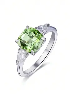 1 PC Elegant Green Cubic Zirconia Marquise Cut Ring Elegant Everyday Ring For Women For Wedding Engagement Party Jewelry Valentine's Day Gift