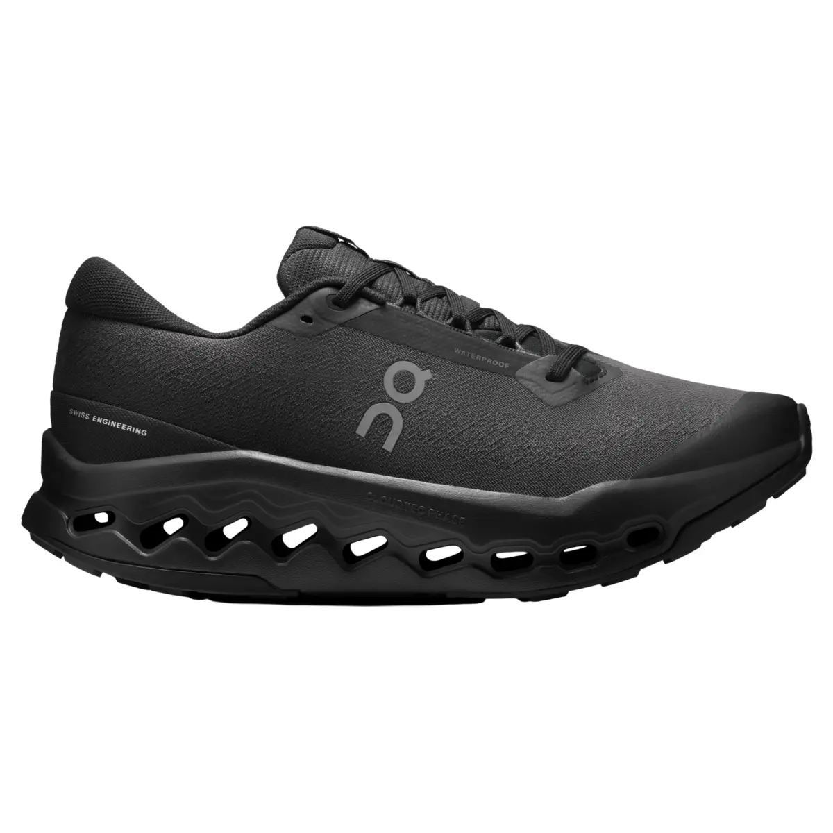 On Running Cloudsurfer Trail 2 Waterproof Black Men's Fashion Shoes New