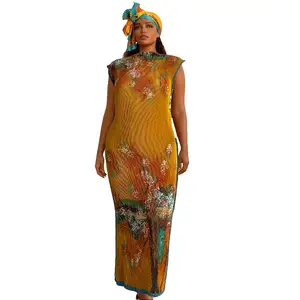 Women's Boho Fashion Sleeveless Elegant Animal Print Long Dress Set - Slim-Fitting Moo Moo Skirt, Scarf, Beach Sun Protection Shawl, All-Season Clothes, Fashion Accessory Set