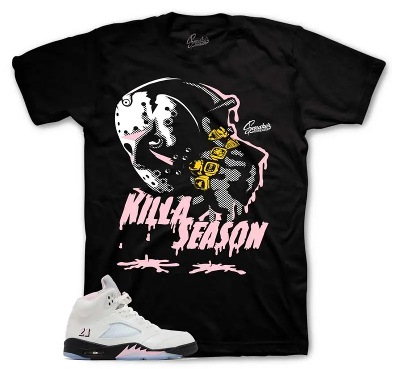 AJ5 Soft Pink Matching T Shirt, Killa Season Graphic Shirt, 90s Hip Hop Tee, Gift For Women and Man, Unisex T-Shirt, Sneaker Head Gift